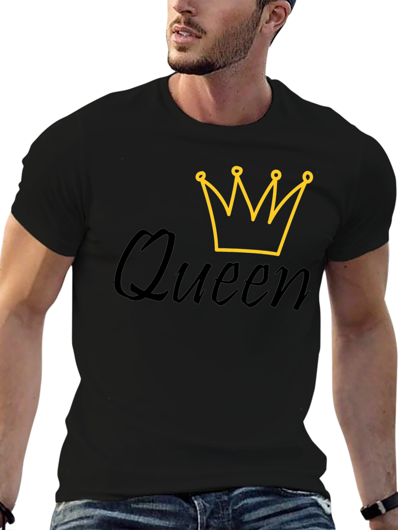 Queen Crown Graphic Black T-Shirt