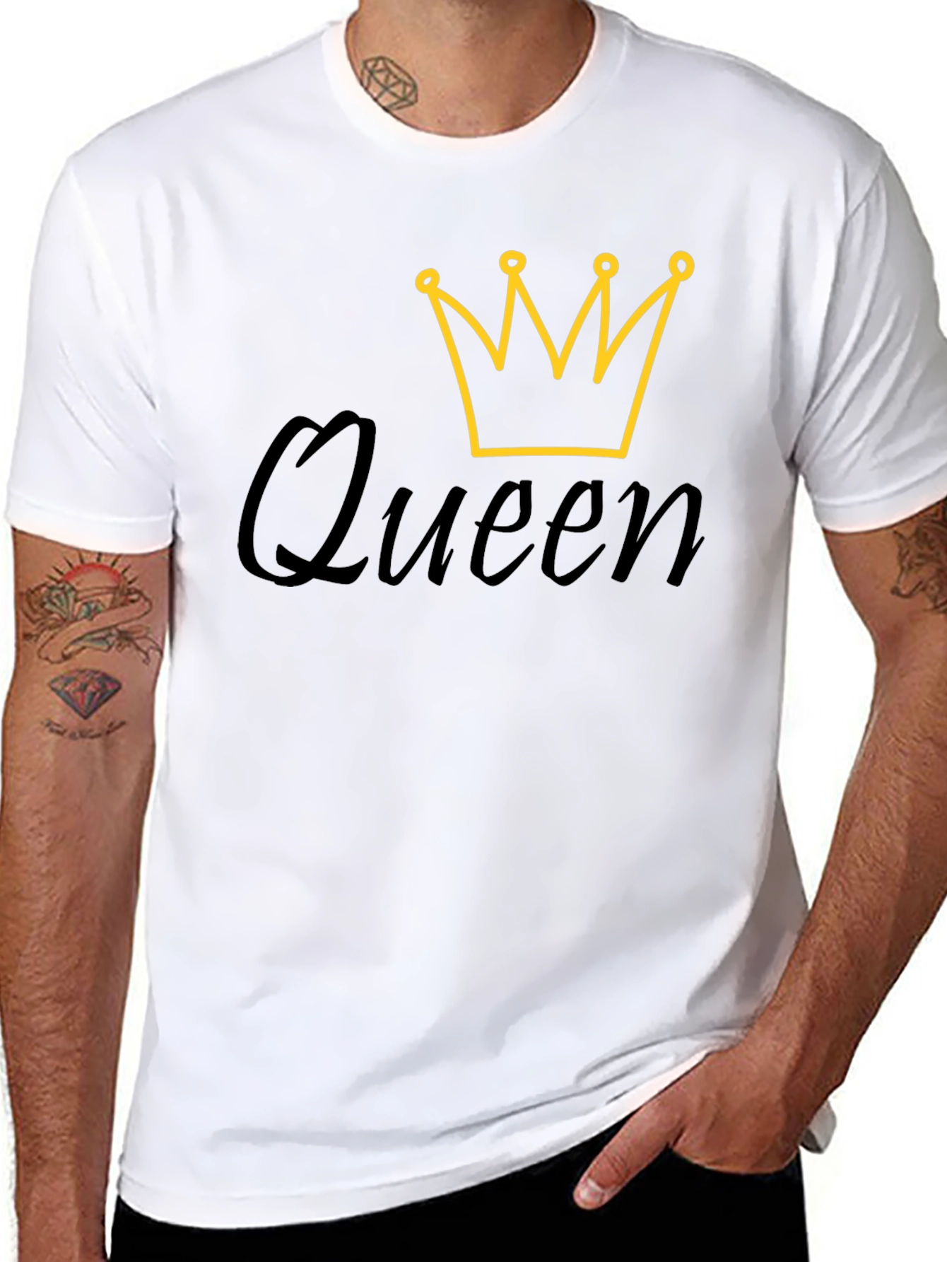 Queen Crown Graphic Black T-Shirt