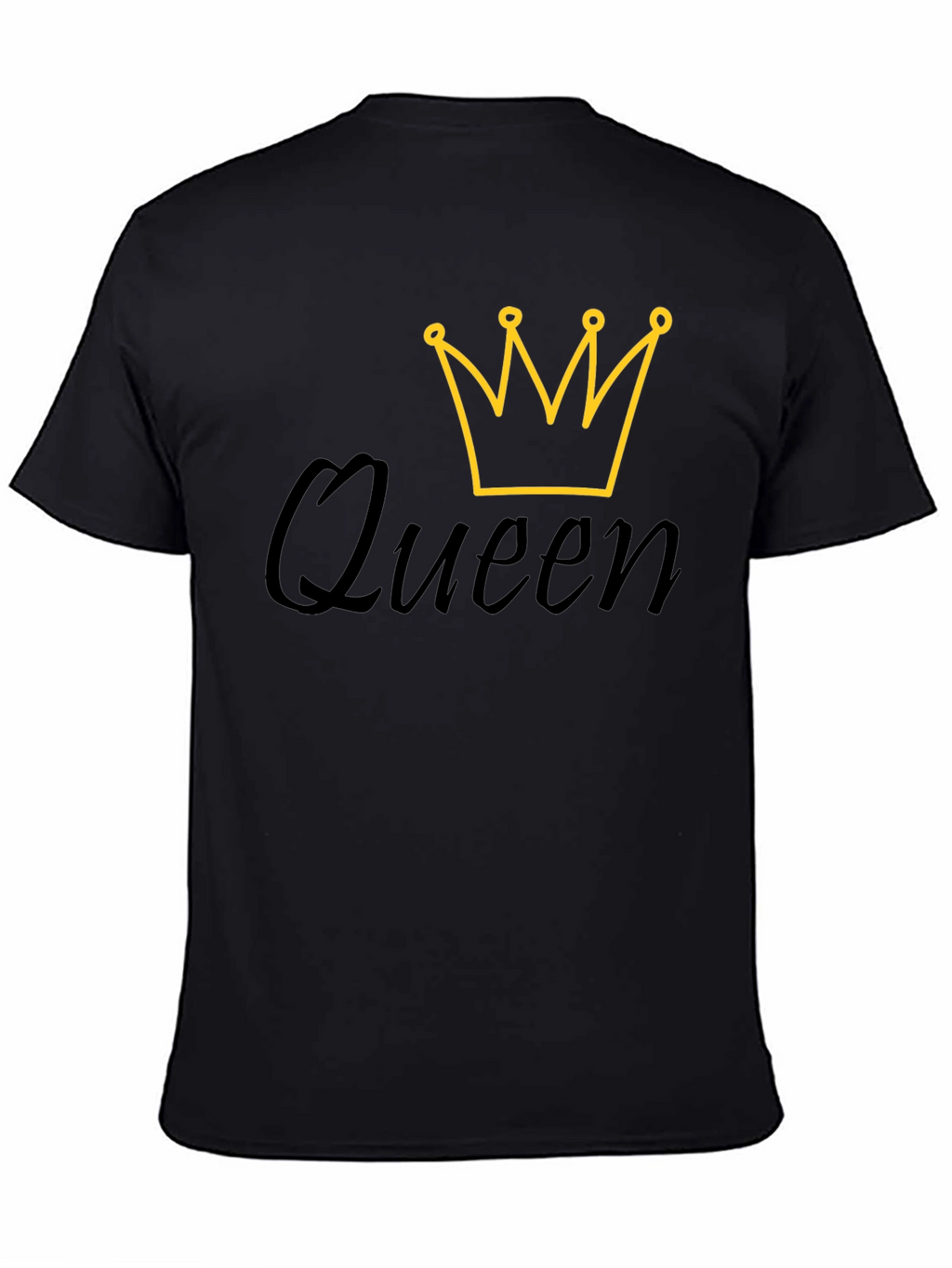 Queen Crown Graphic Black T-Shirt