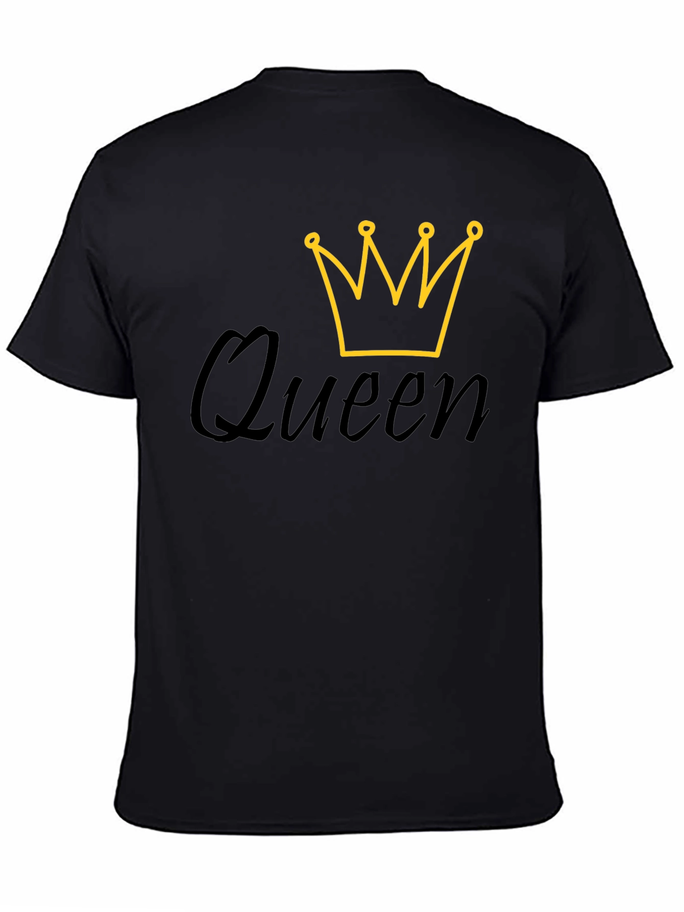 Queen Crown Graphic Black T-Shirt