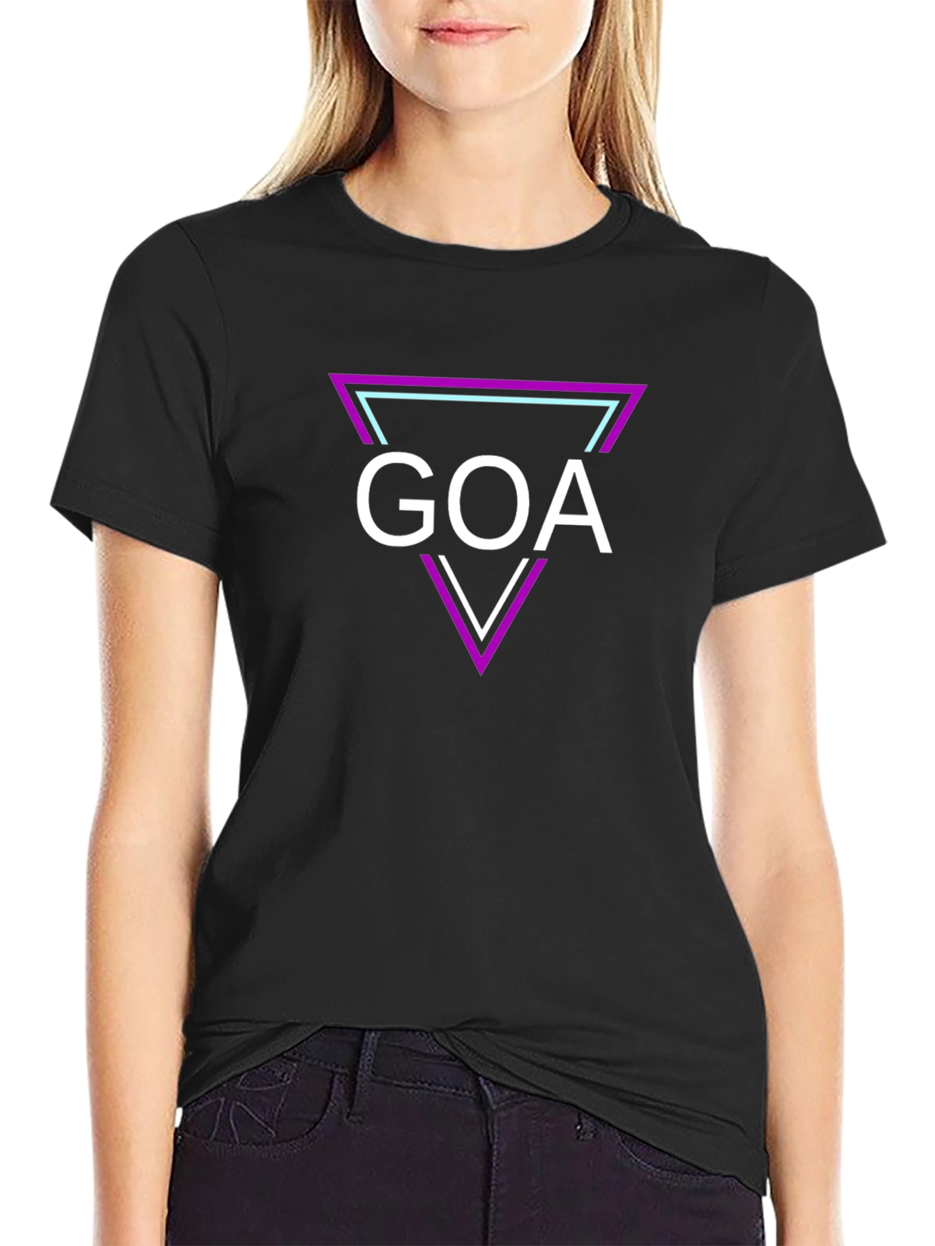 GOA Triangle Graphic T-Shirt - Casual Stylish Tee