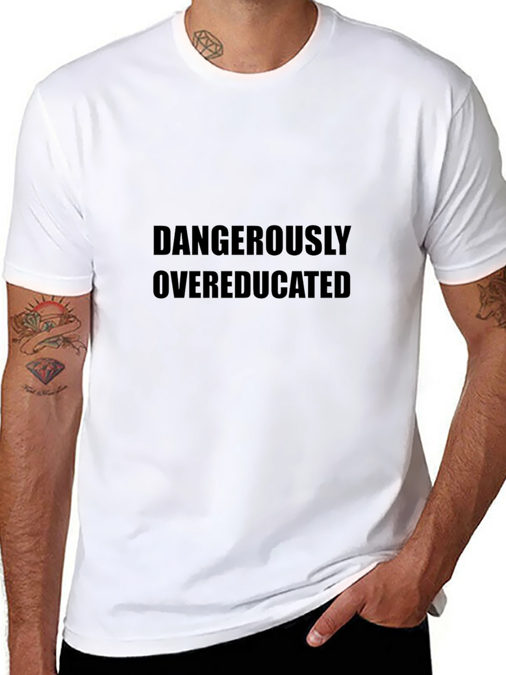 Dangerously Overeducated Black T-Shirt