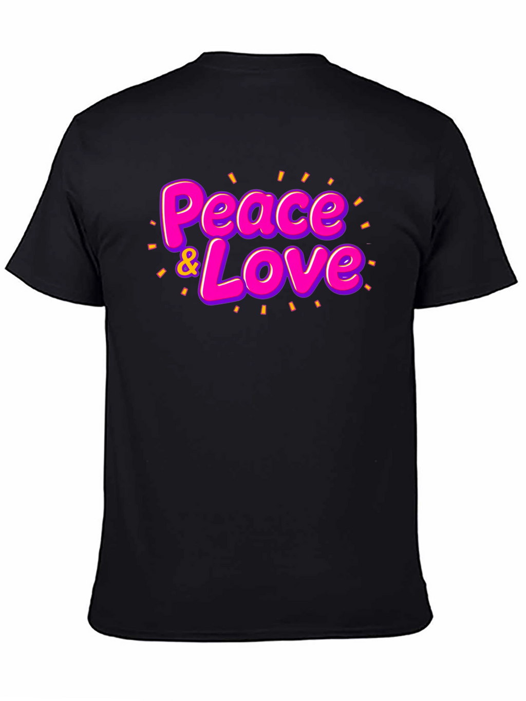 Peace & Love Graphic T-Shirt - Black
