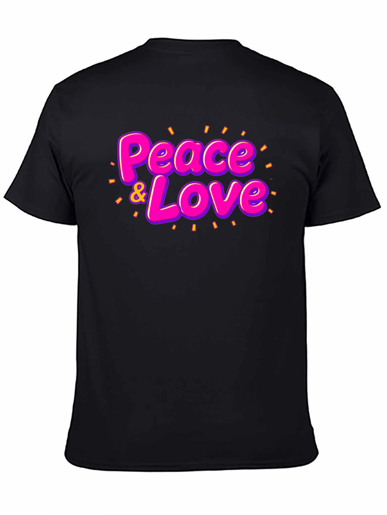 Peace & Love Graphic T-Shirt - Black