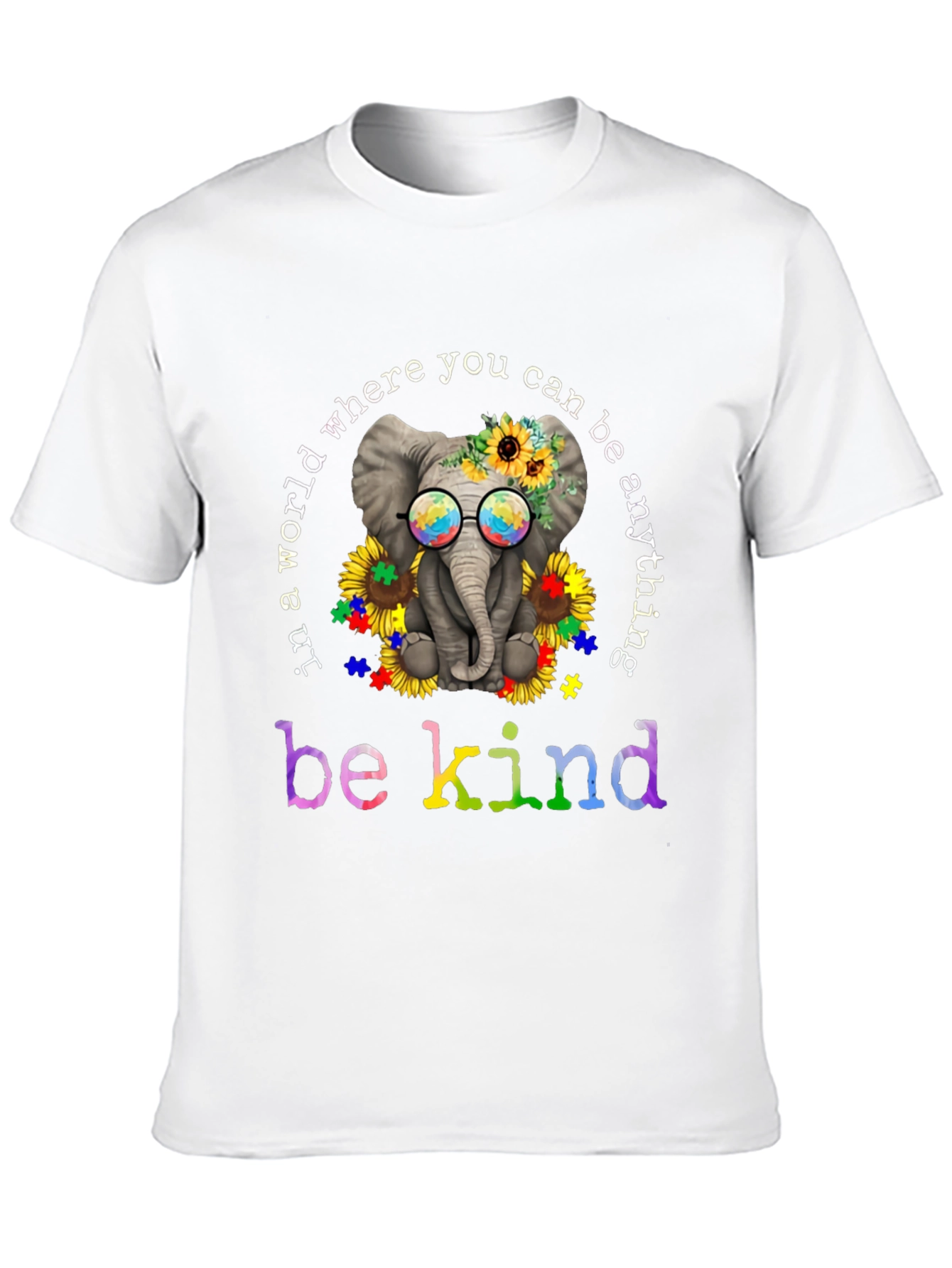Be Kind Autism Awareness Elephant T-Shirt