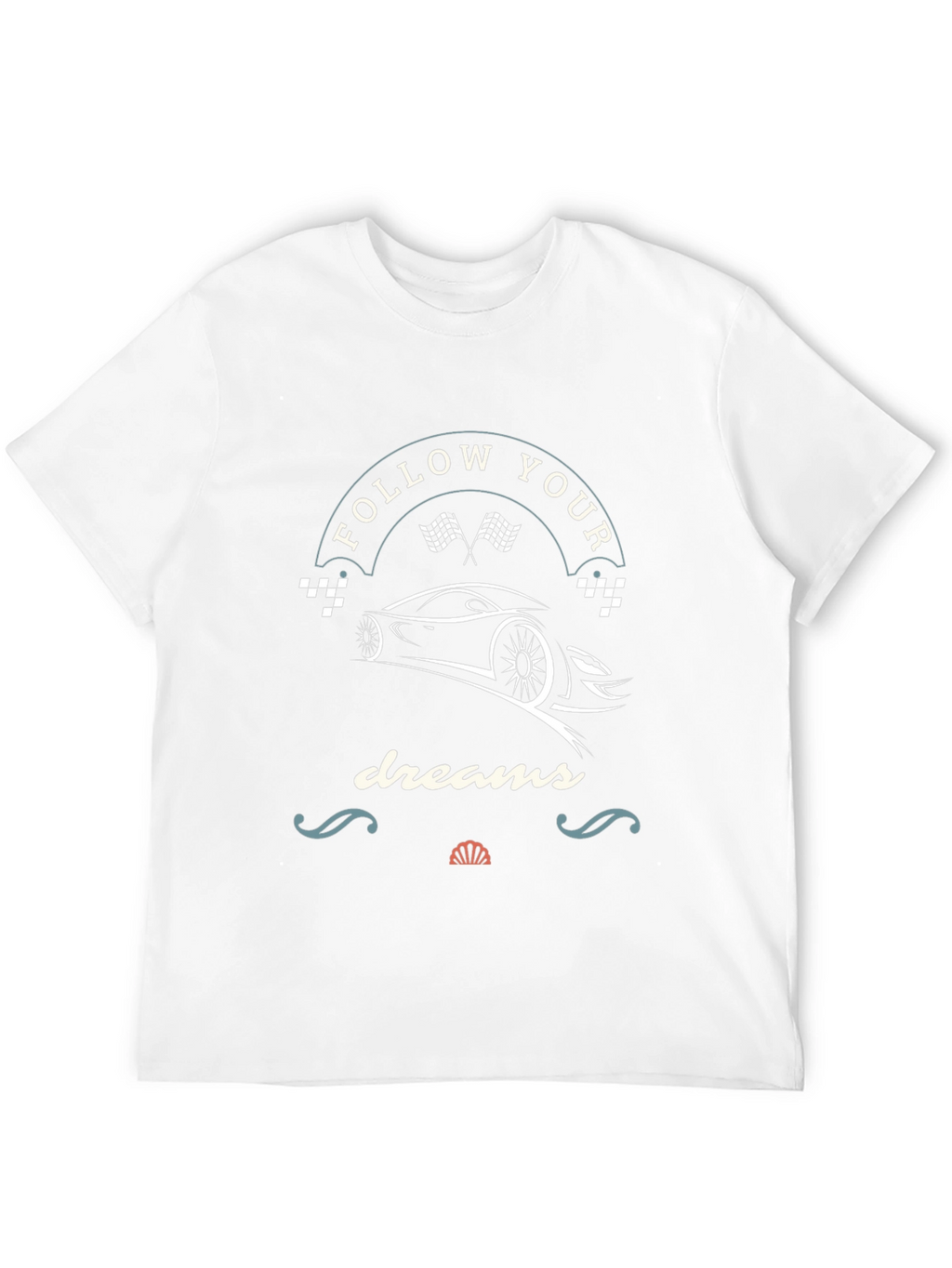 Follow Your Dreams Racing Car T-Shirt - Black