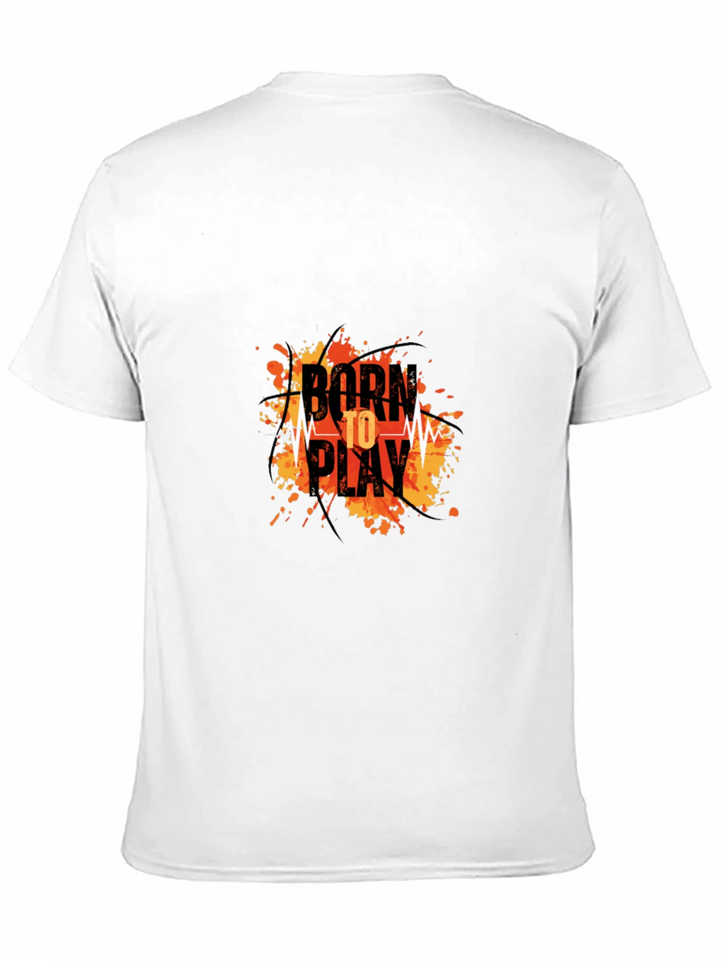 Born To Play Graphic Print Black T-Shirt