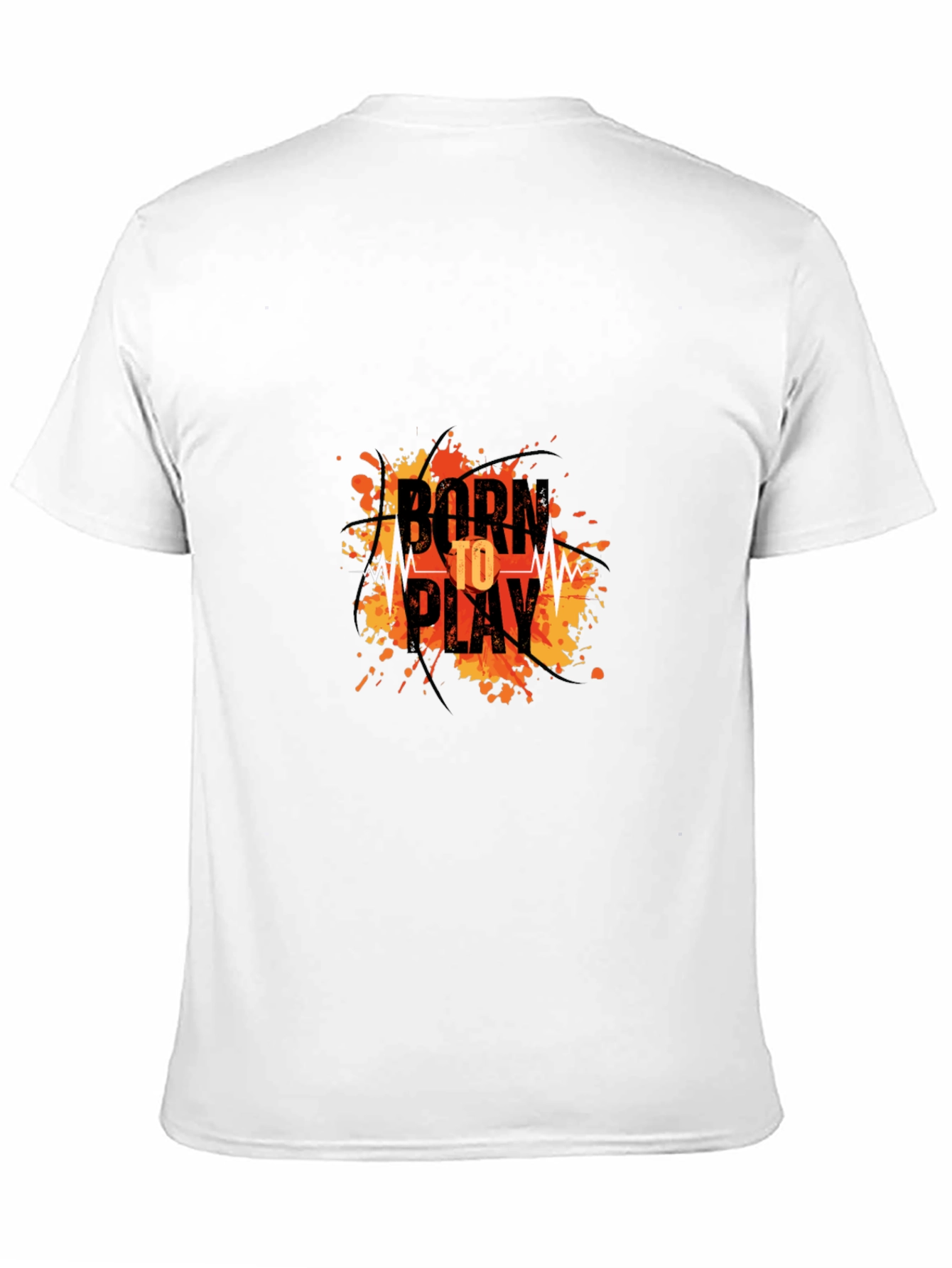 Born To Play Graphic Print Black T-Shirt