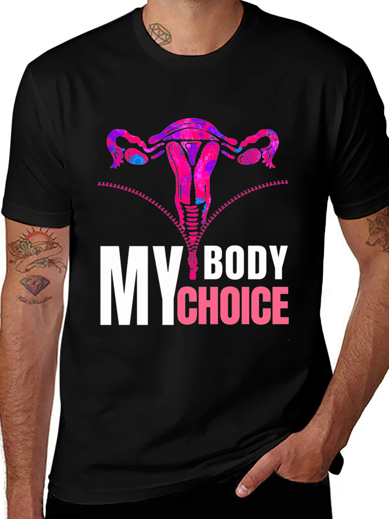 My Body My Choice Uterus Graphic Tee