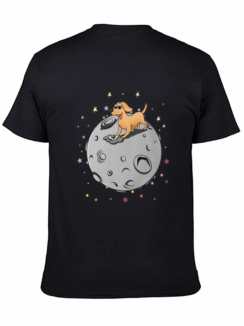 Dog on Moon Graphic T-Shirt