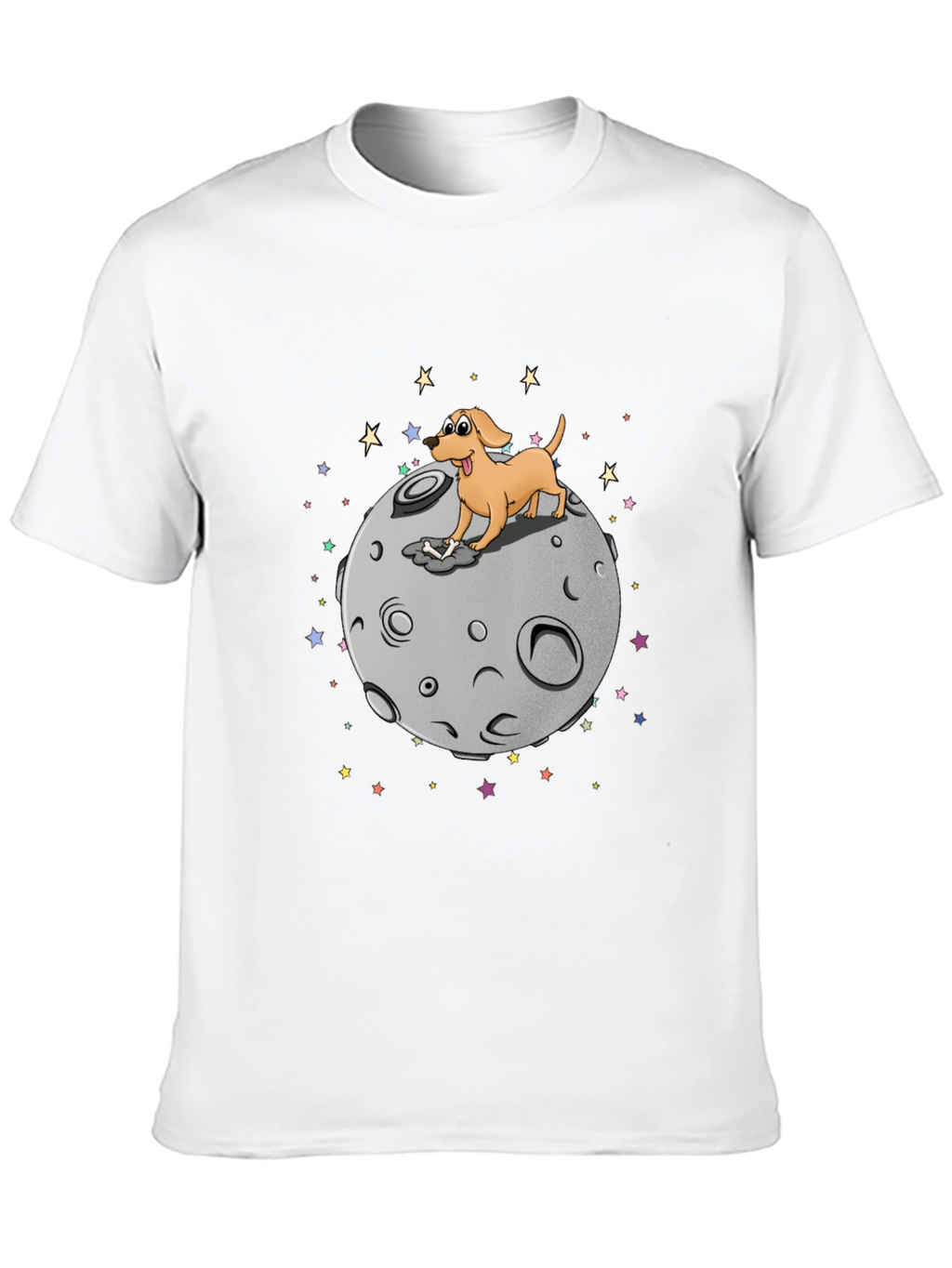 Dog on Moon Graphic T-Shirt