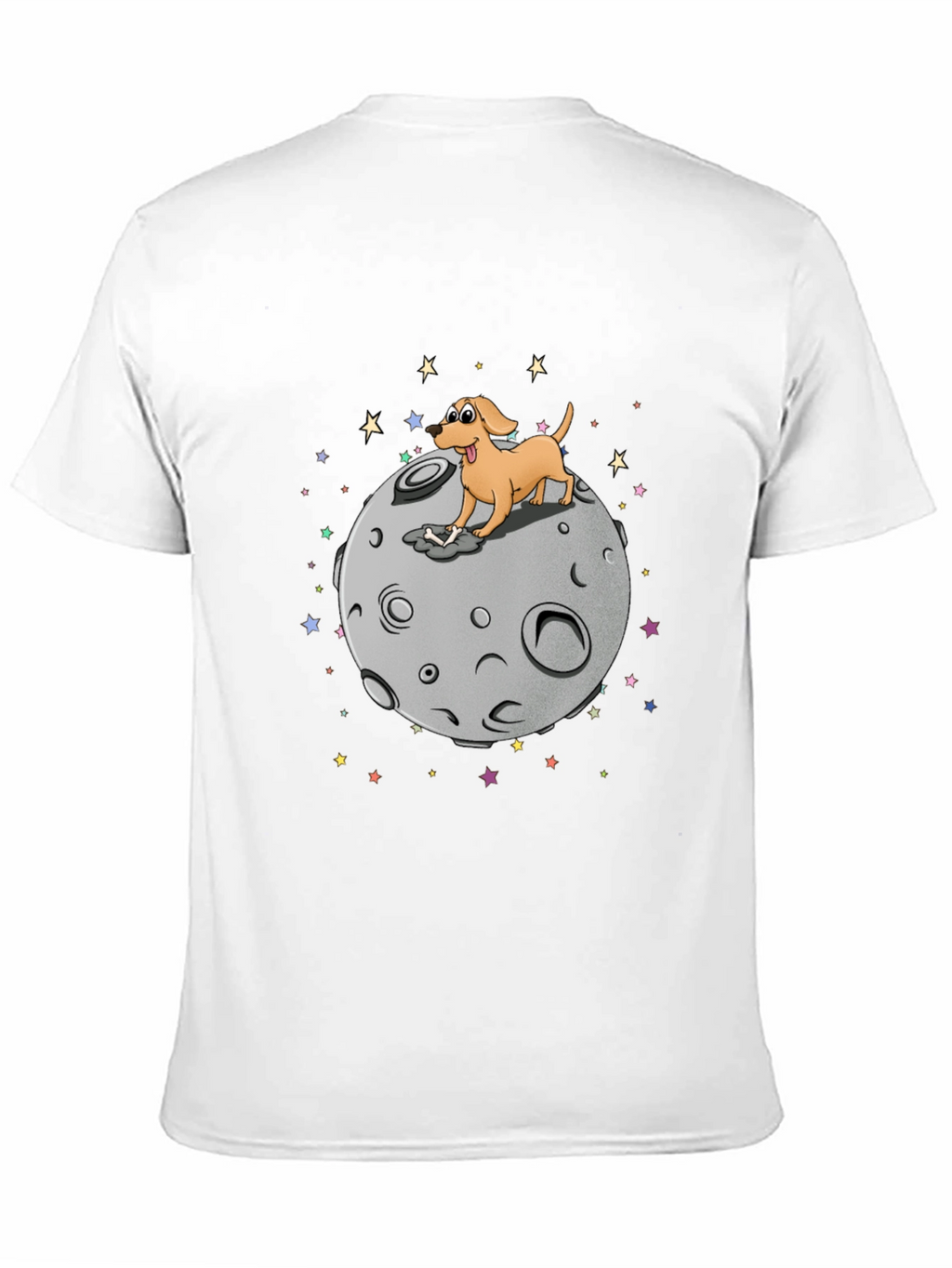 Dog on Moon Graphic T-Shirt