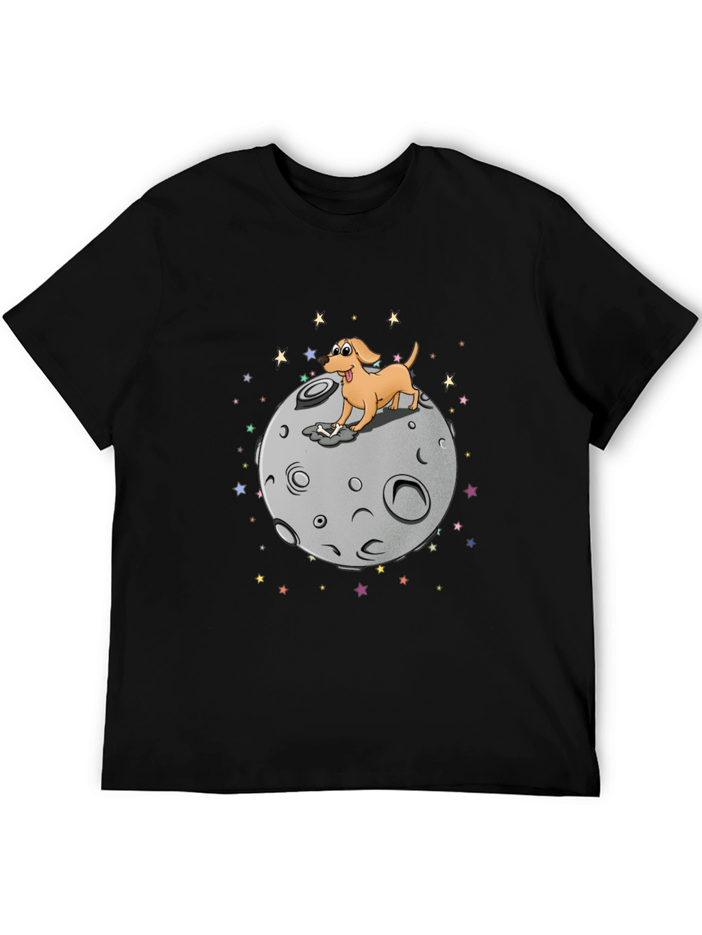 Dog on Moon Graphic T-Shirt