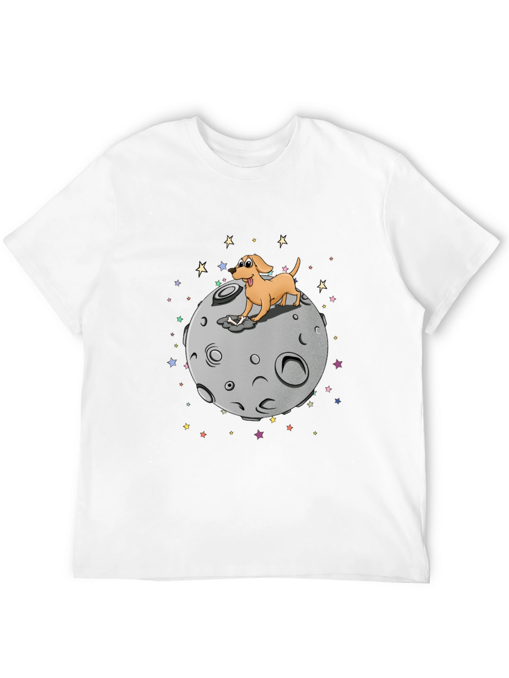 Dog on Moon Graphic T-Shirt