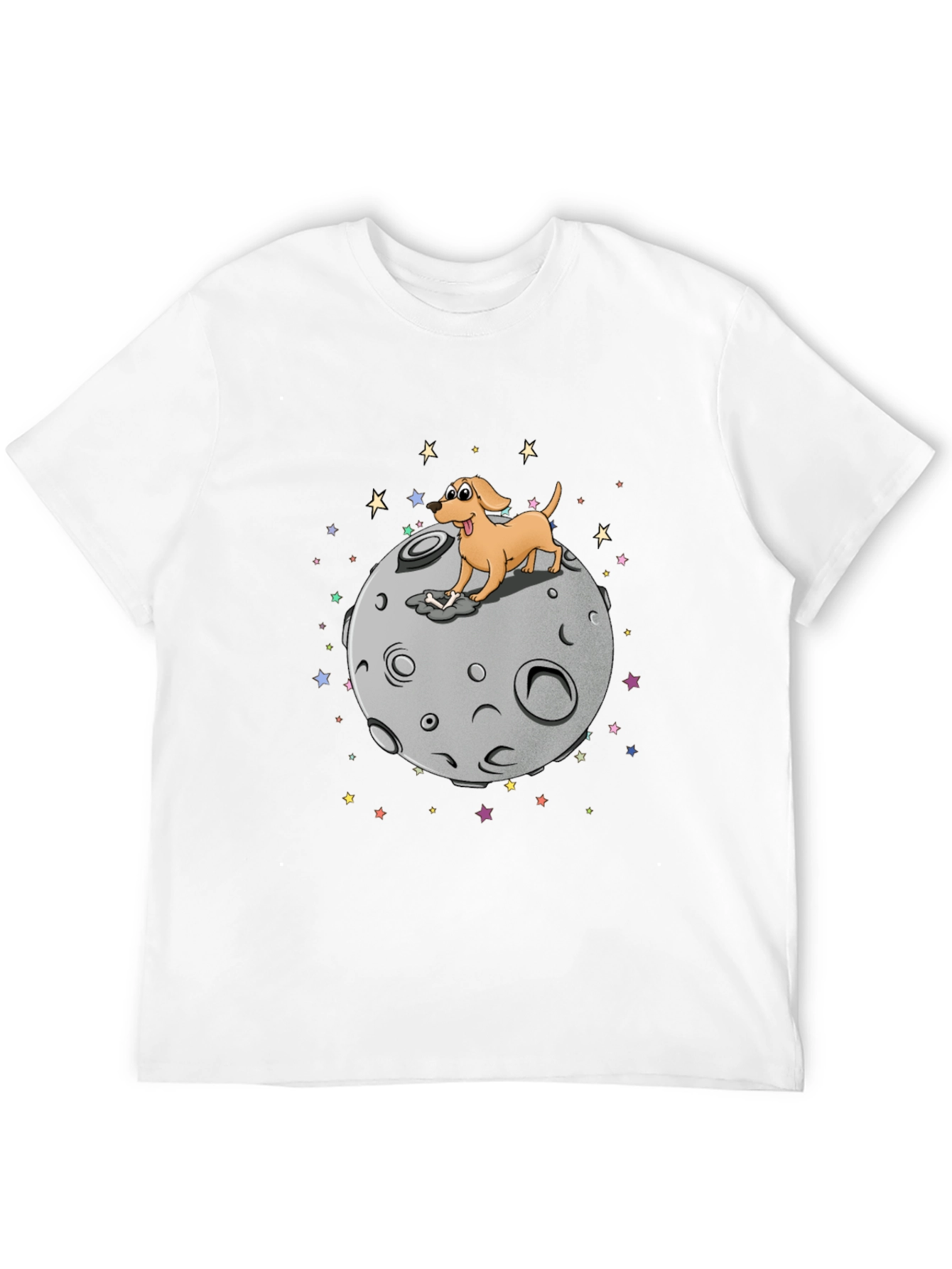 Dog on Moon Graphic T-Shirt
