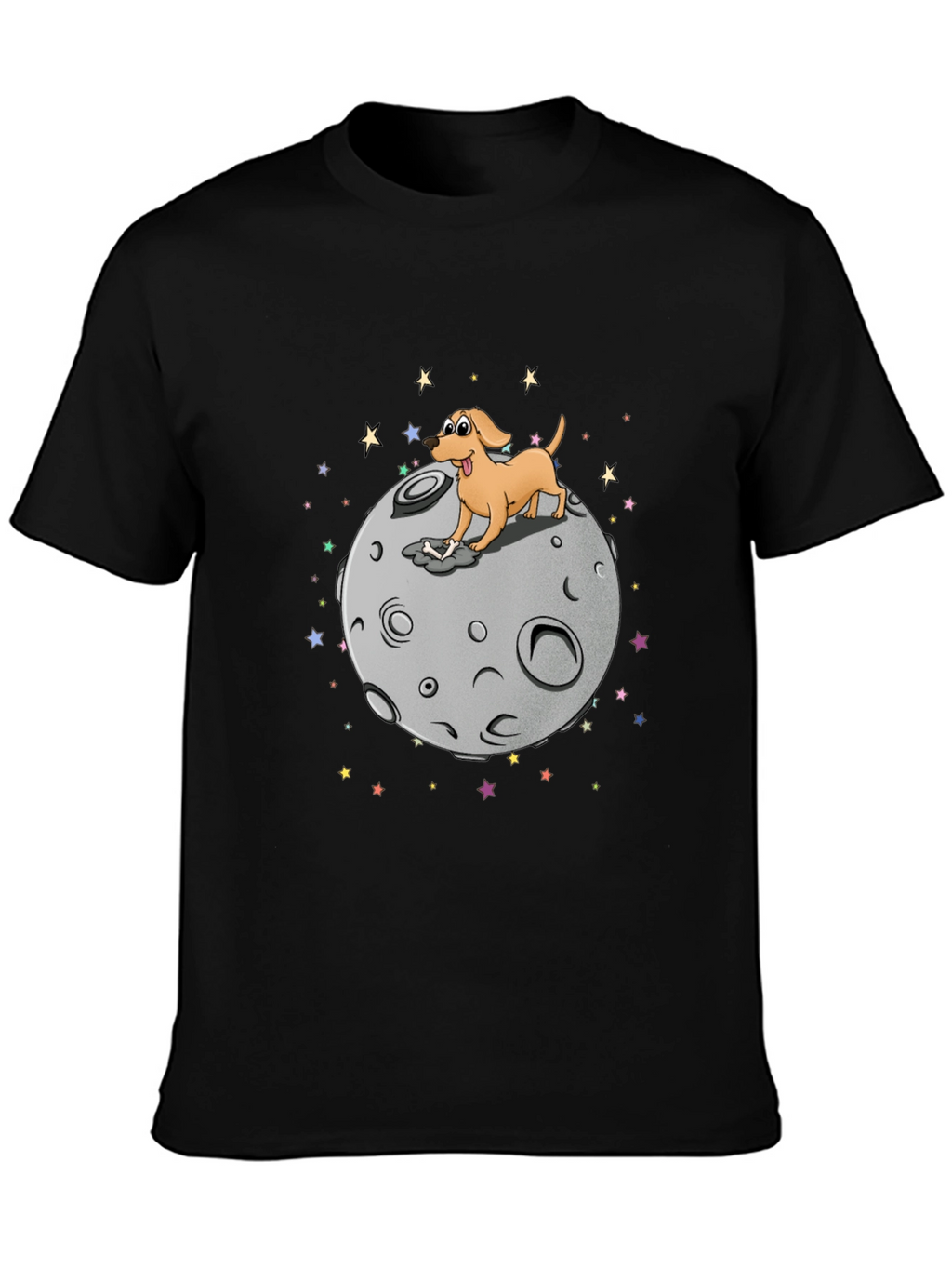 Dog on Moon Graphic T-Shirt
