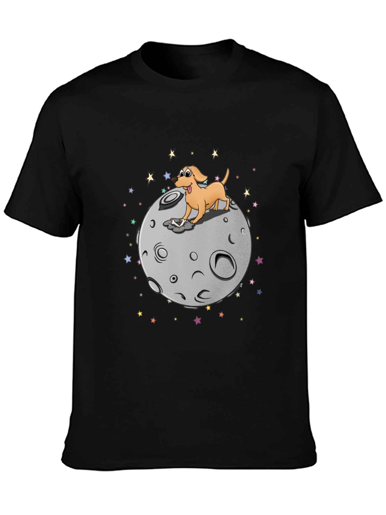Dog on Moon Graphic T-Shirt
