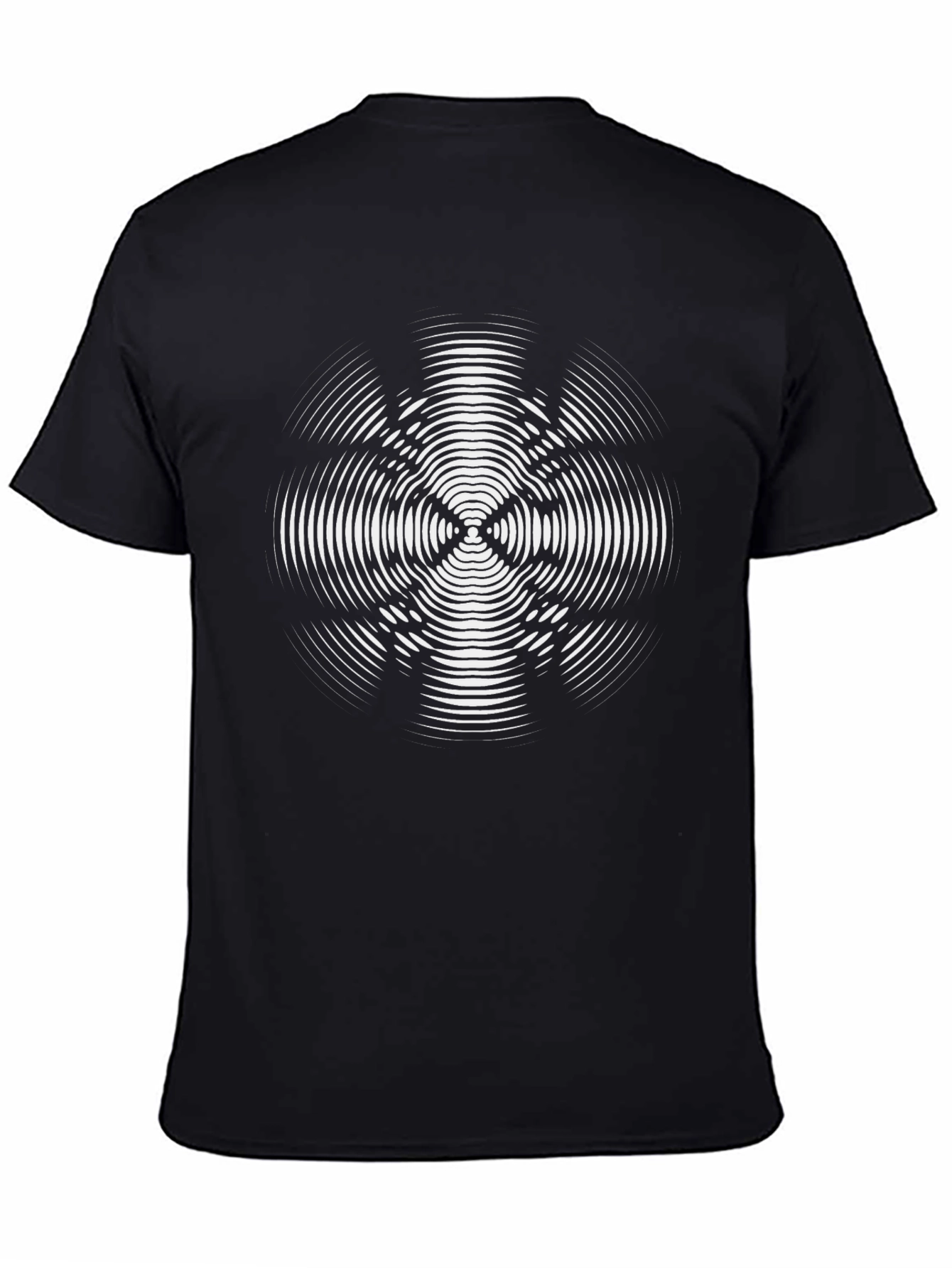 Optical Illusion Graphic Tee - Modern Black T-Shirt