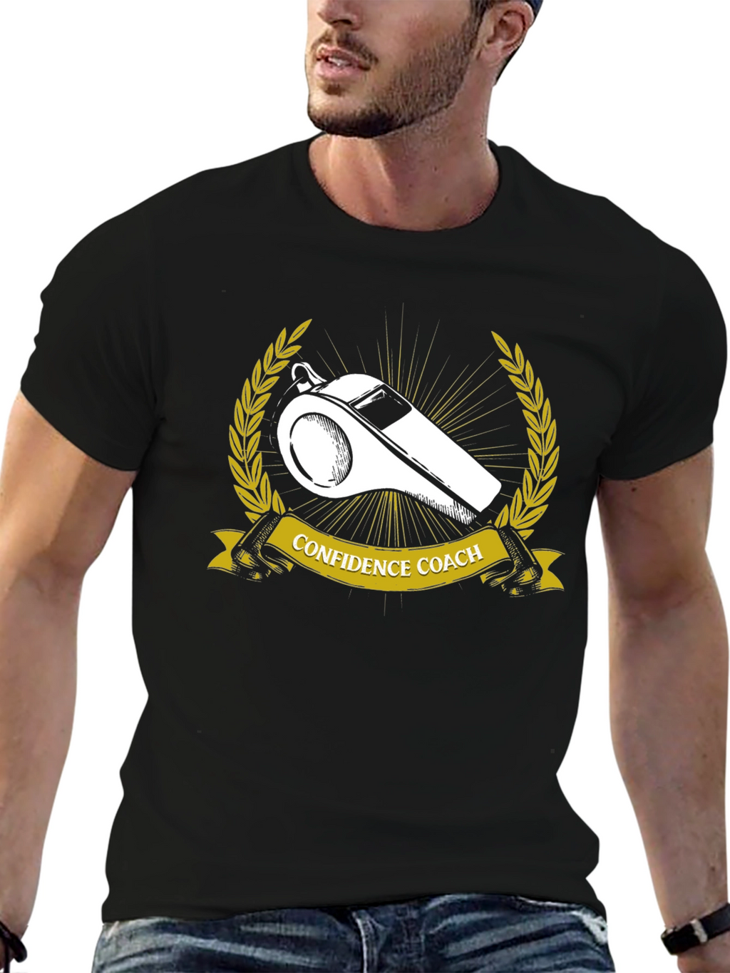Confidence Coach T-Shirt - Whistle Design