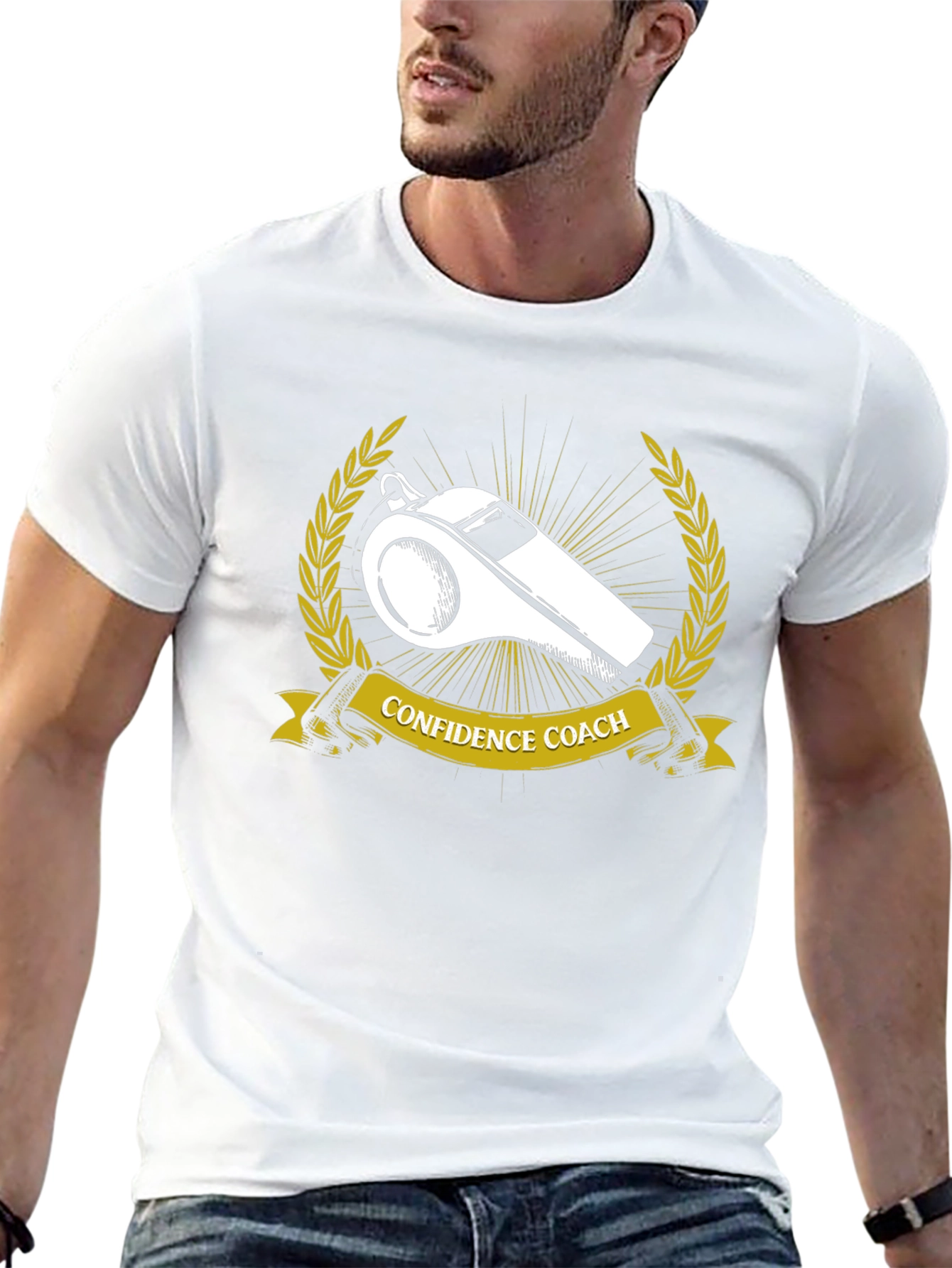 Confidence Coach T-Shirt - Whistle Design
