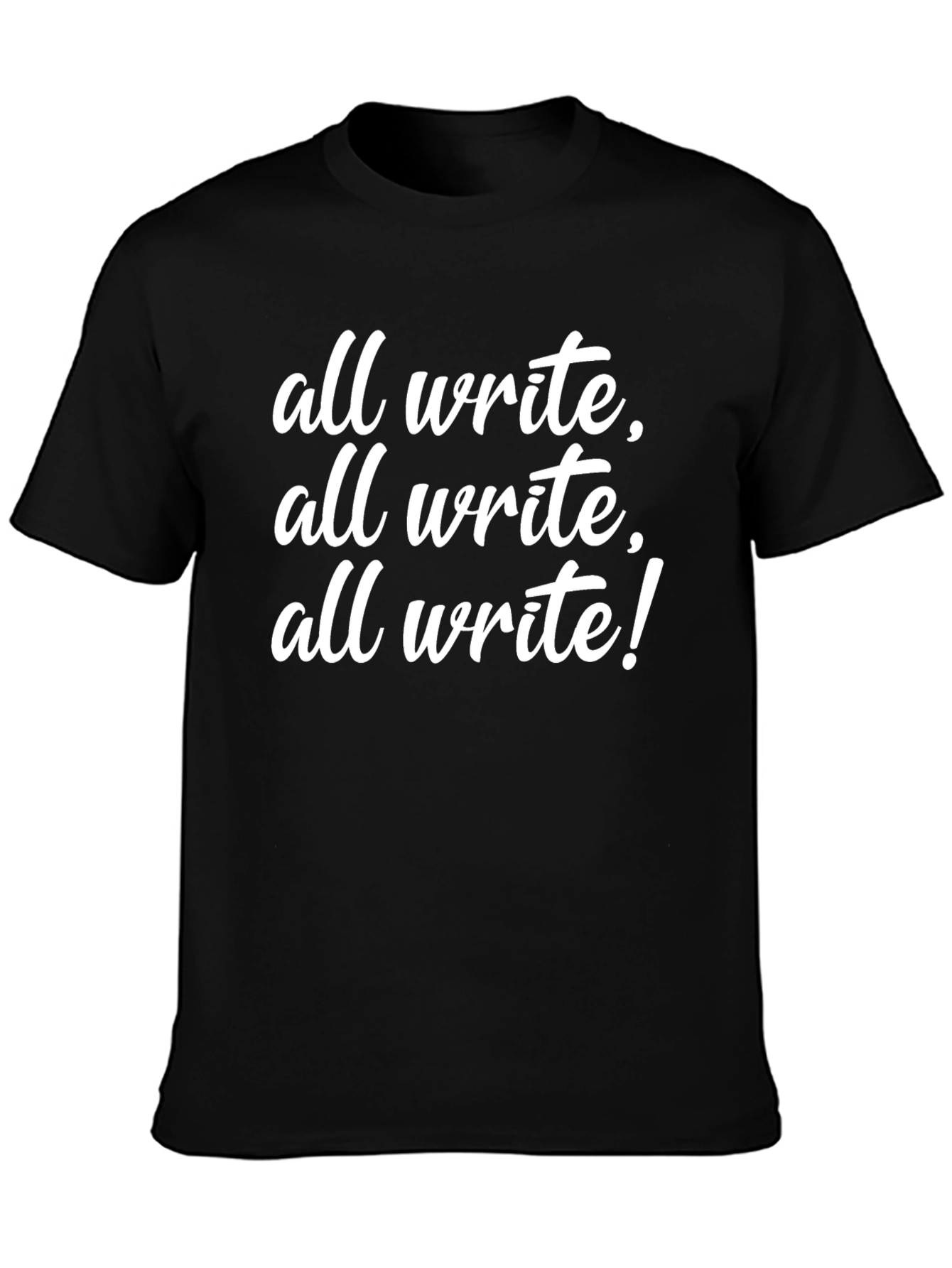 All Write! Graphic Tee - Black Cotton T-Shirt