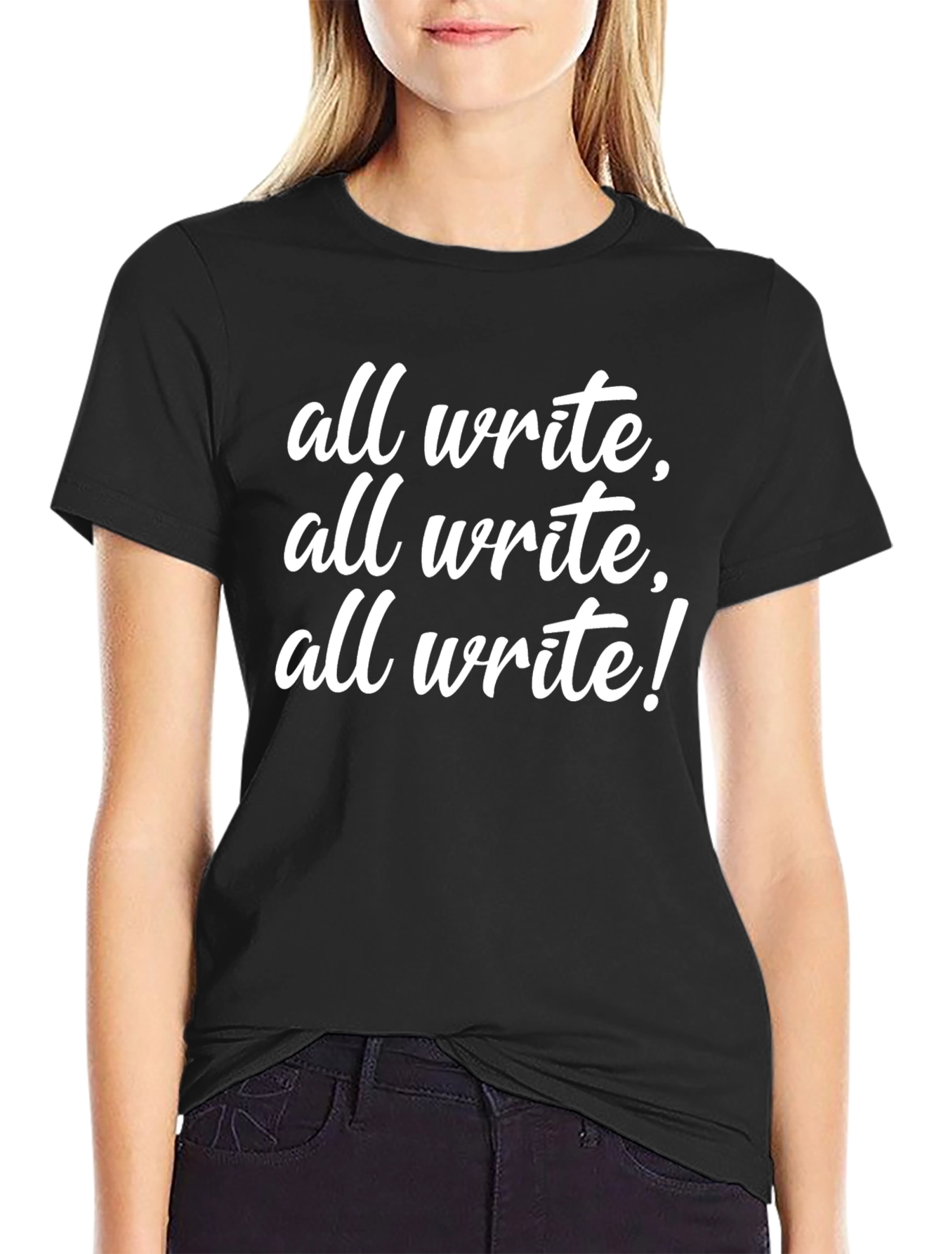 All Write! Graphic Tee - Black Cotton T-Shirt