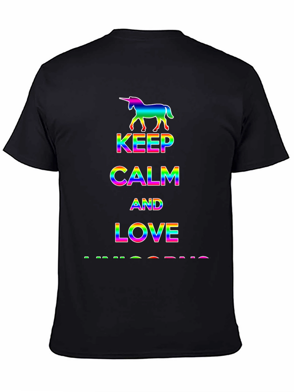Rainbow Unicorn Keep Calm Love T-Shirt