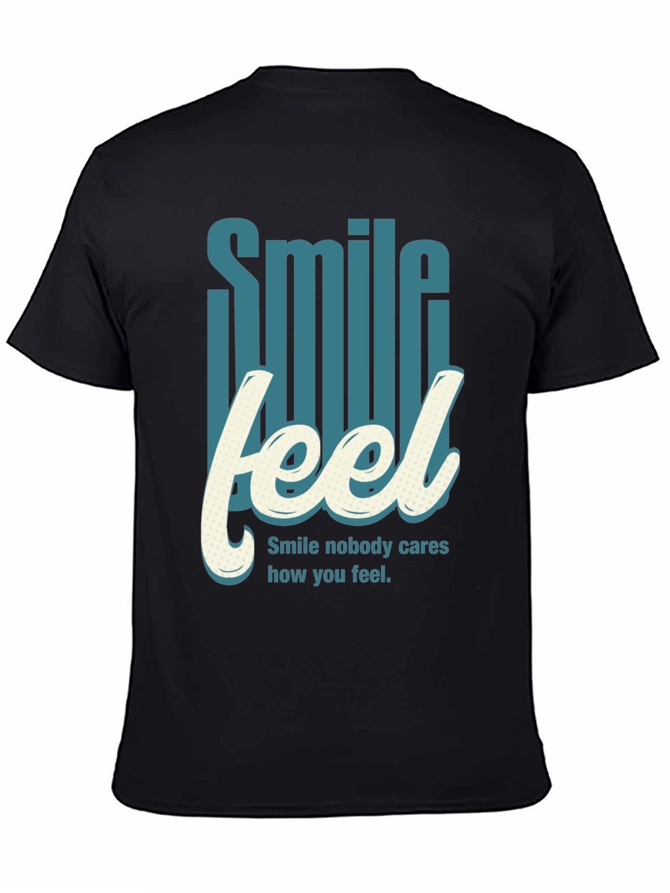 Smile Feel Graphic Tee - Mens Crew Neck T-Shirt