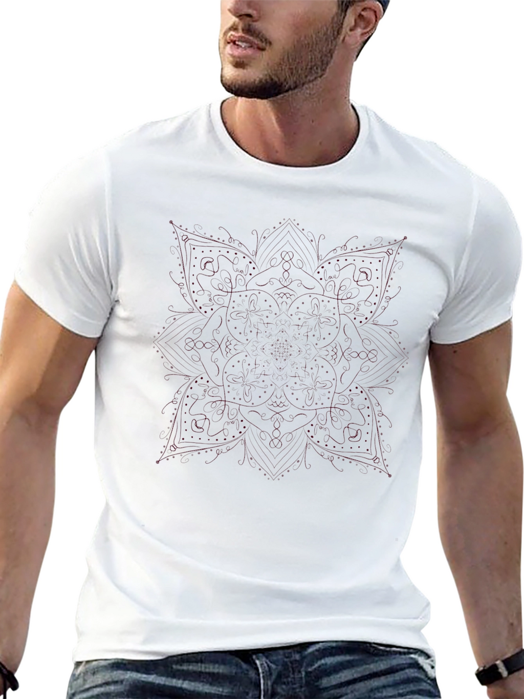 Mens Solid Black Casual Short Sleeve T-Shirt
