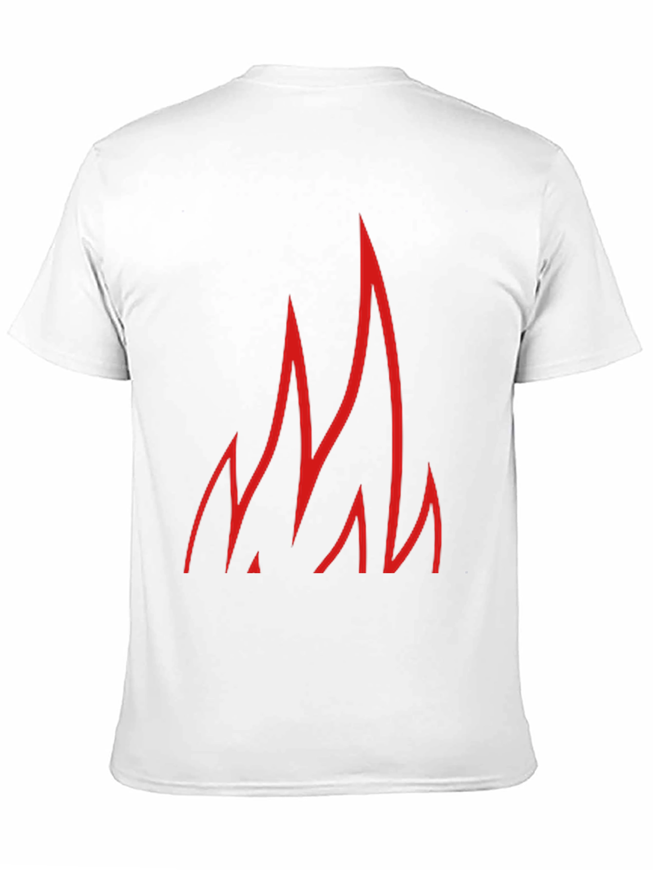 Red Flames Graphic Black T-Shirt
