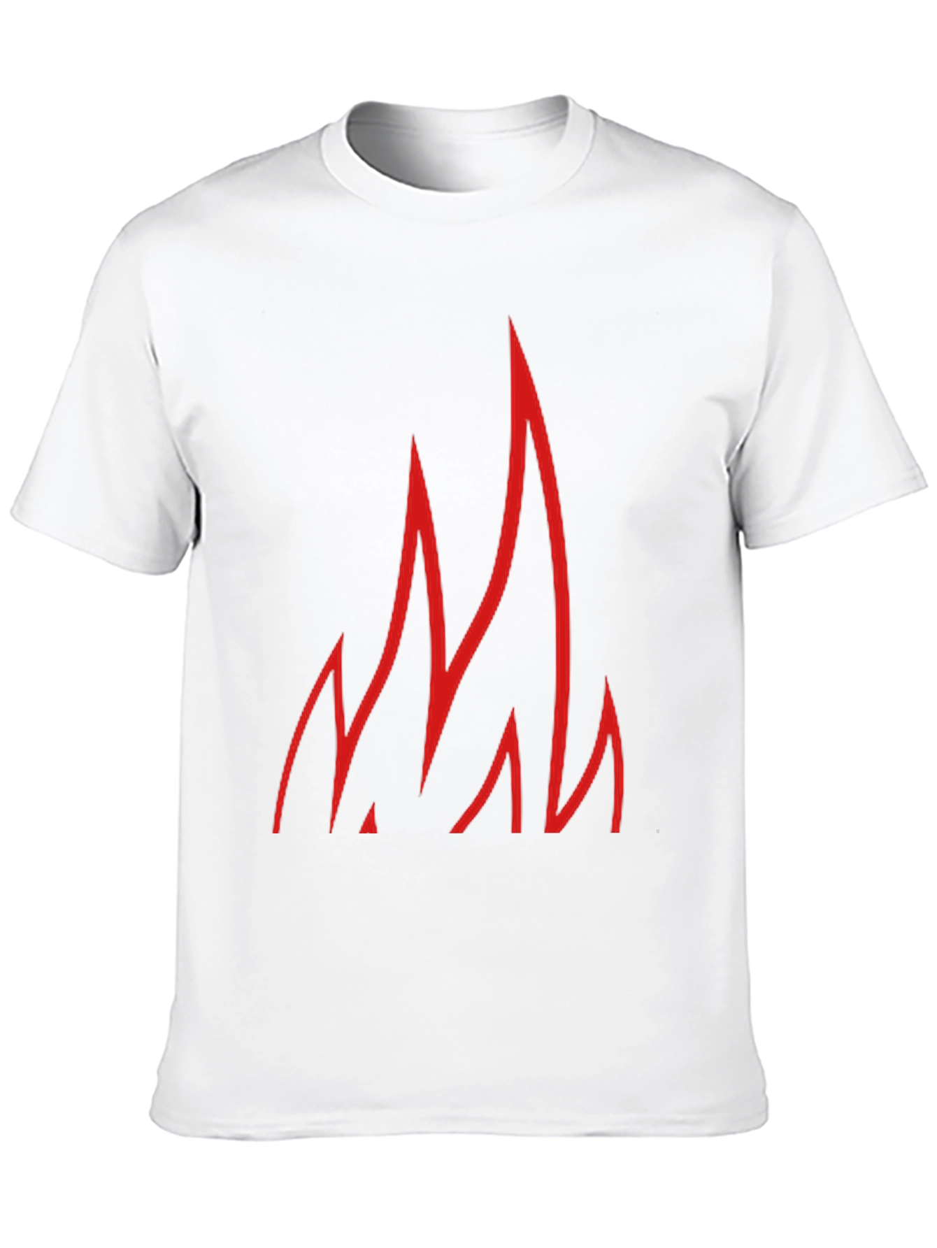 Red Flames Graphic Black T-Shirt
