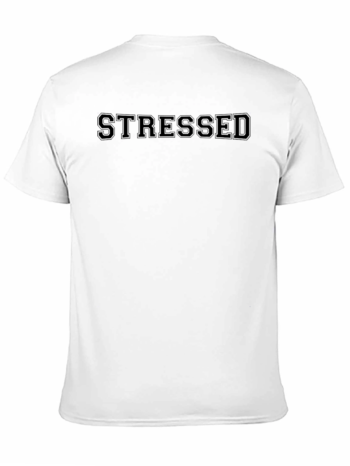 Stressed T-Shirt - Black Crew Neck Tee