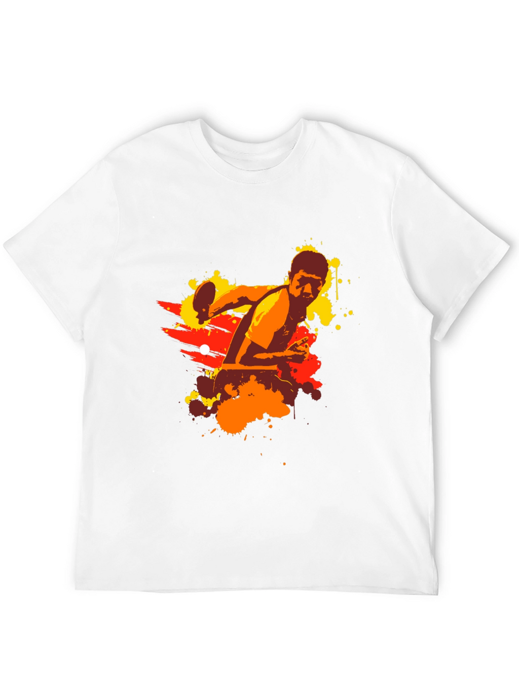 Table Tennis Graphic Tee - Black Cotton Shirt