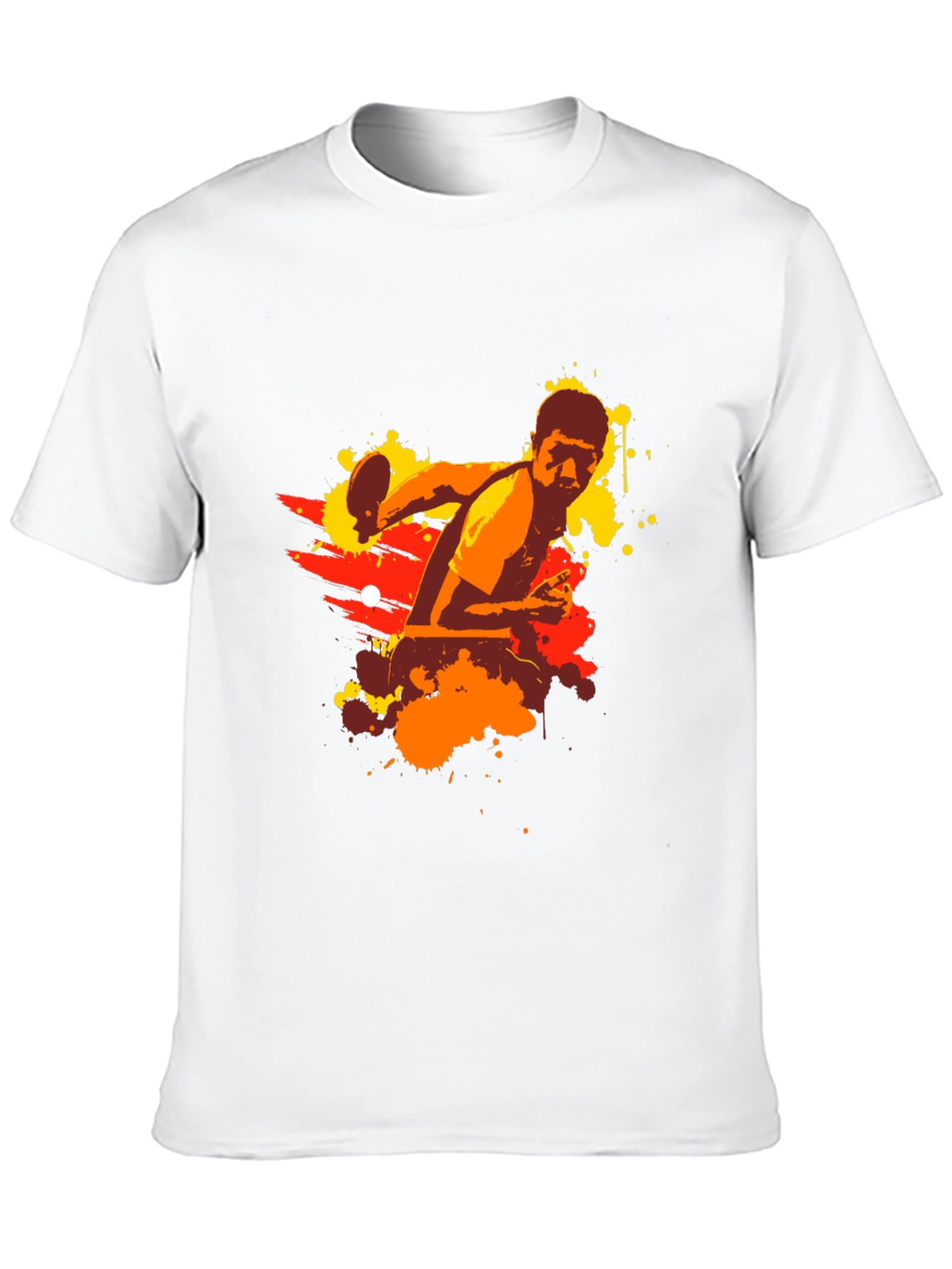 Table Tennis Graphic Tee - Black Cotton Shirt