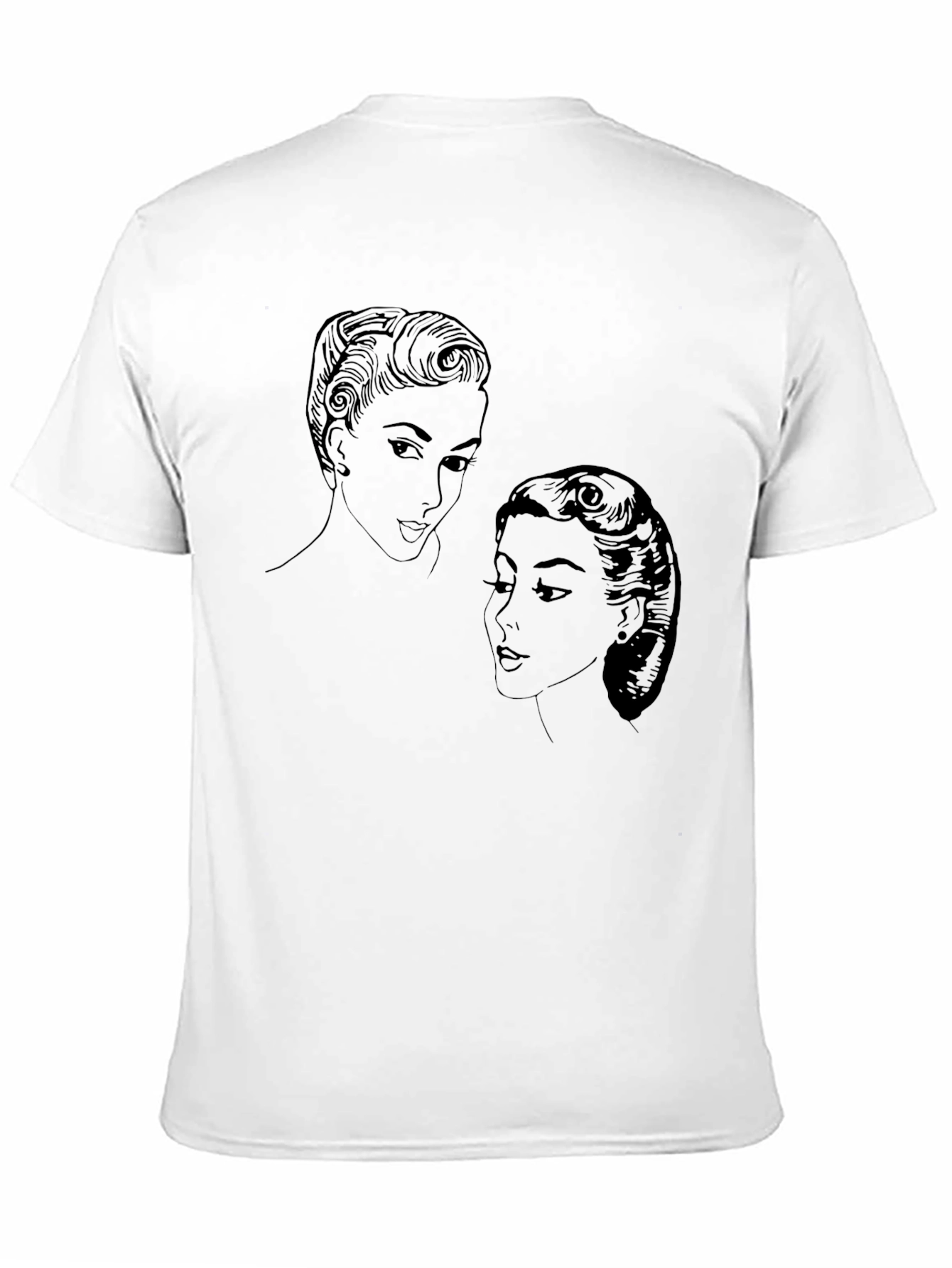 Retro Ladies Graphic Tee - Black Cotton