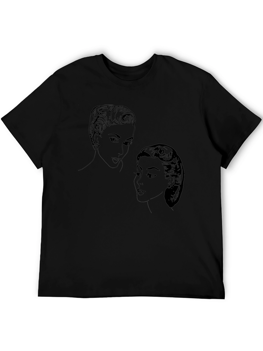 Retro Ladies Graphic Tee - Black Cotton