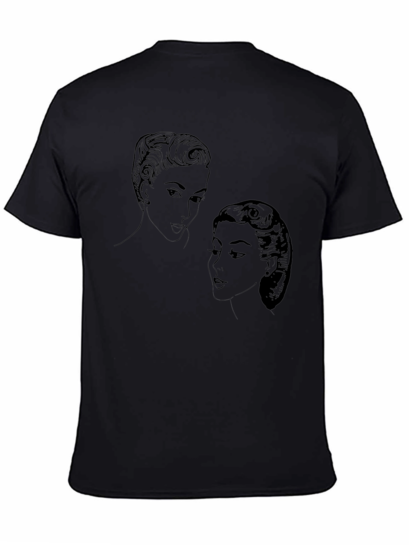 Retro Ladies Graphic Tee - Black Cotton