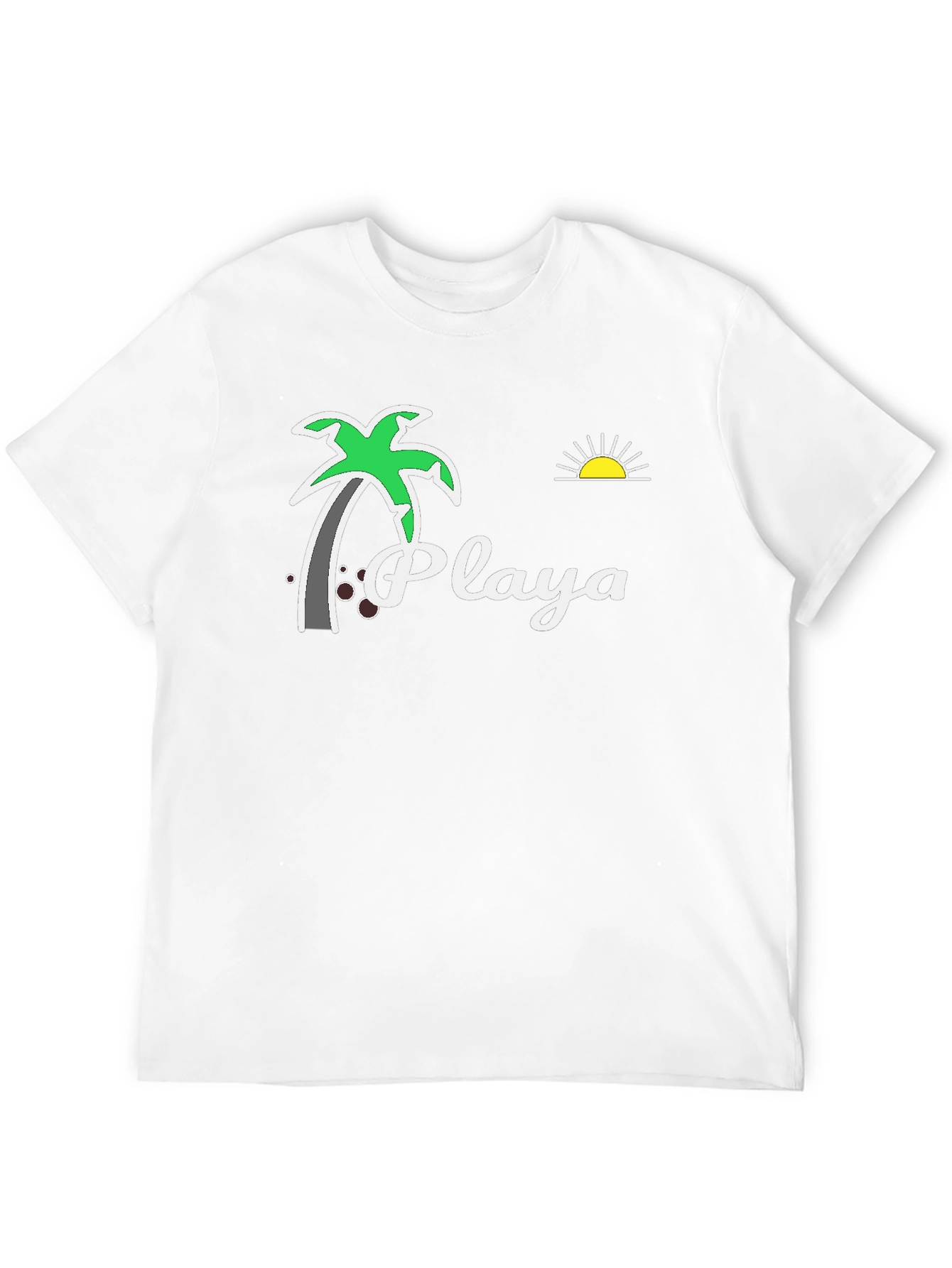 Playa Palm Tree Graphic Tee - Beach Vibes