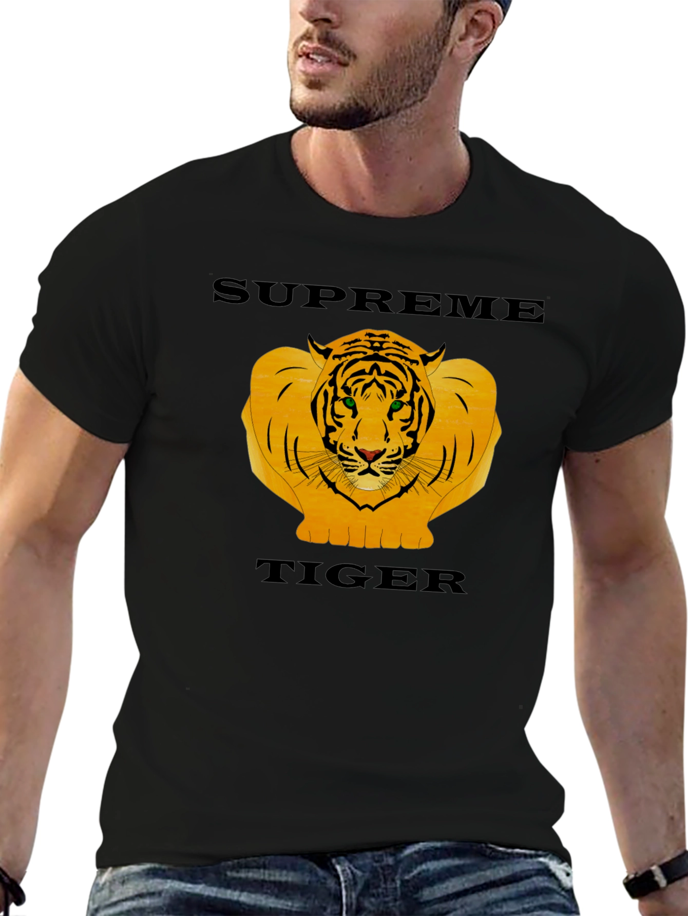 Supreme Tiger Graphic Black T-Shirt