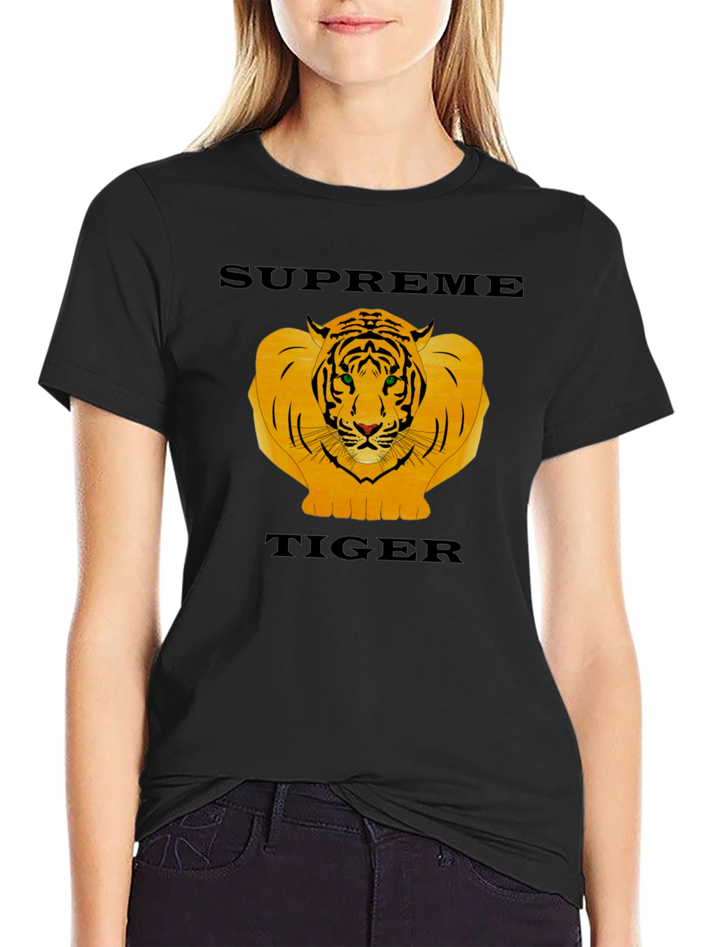 Supreme Tiger Graphic Black T-Shirt