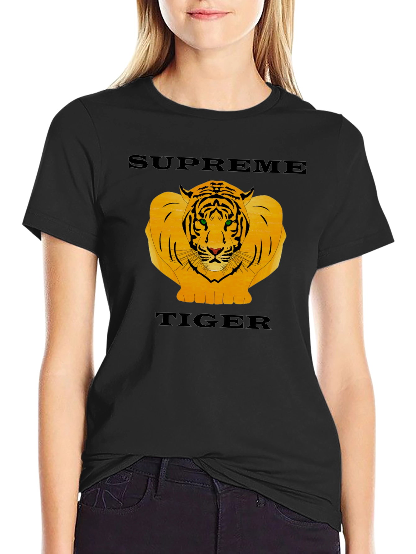 Supreme Tiger Graphic Black T-Shirt