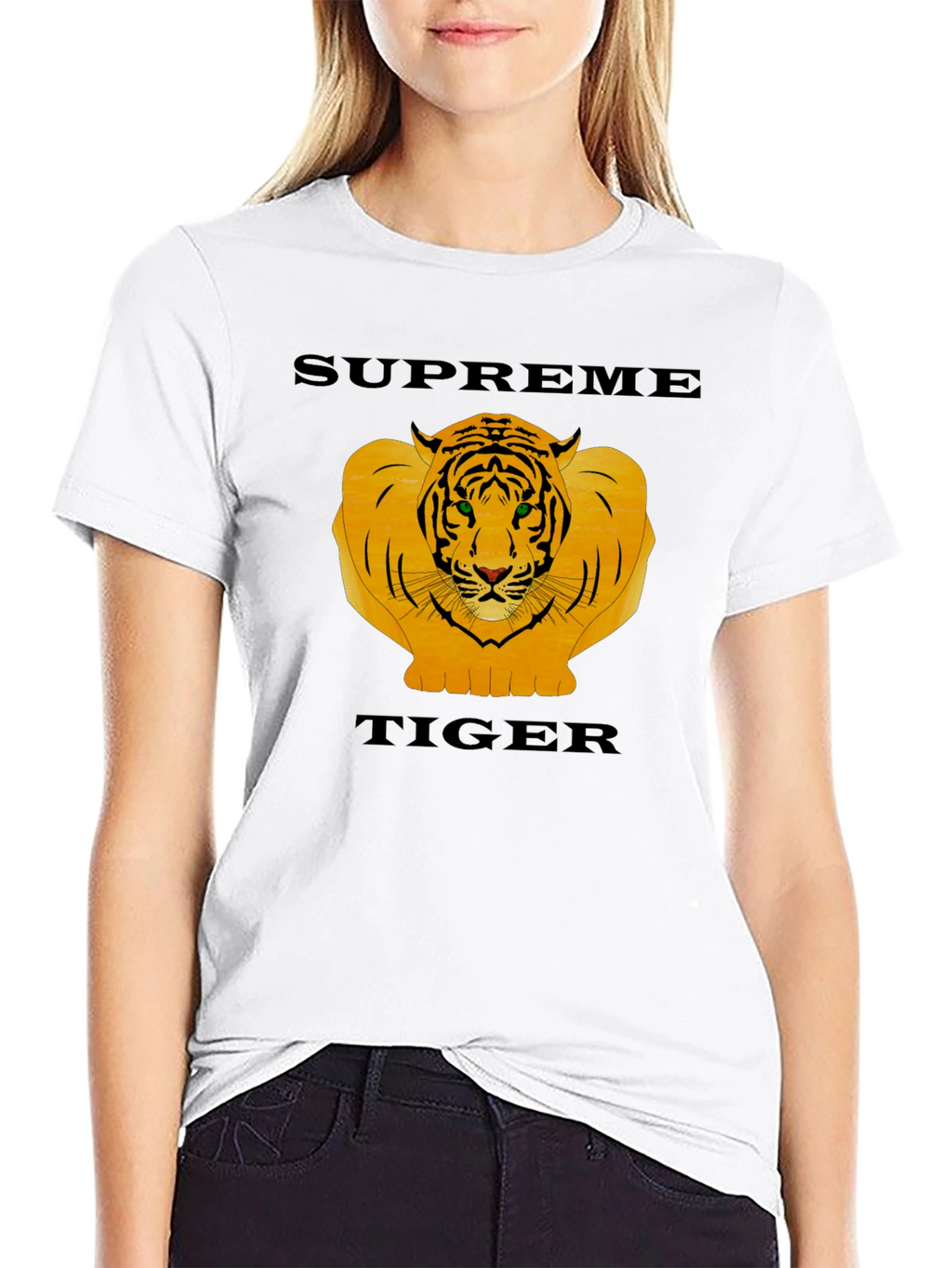 Supreme Tiger Graphic Black T-Shirt