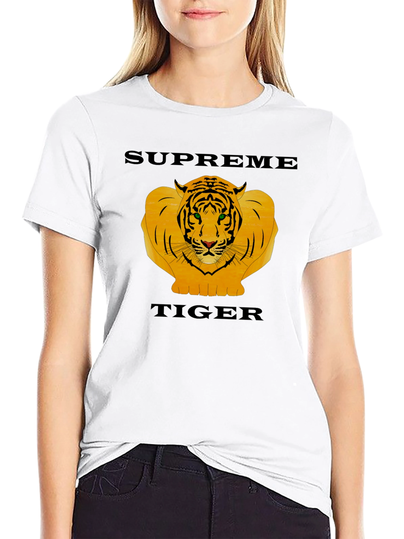 Supreme Tiger Graphic Black T-Shirt