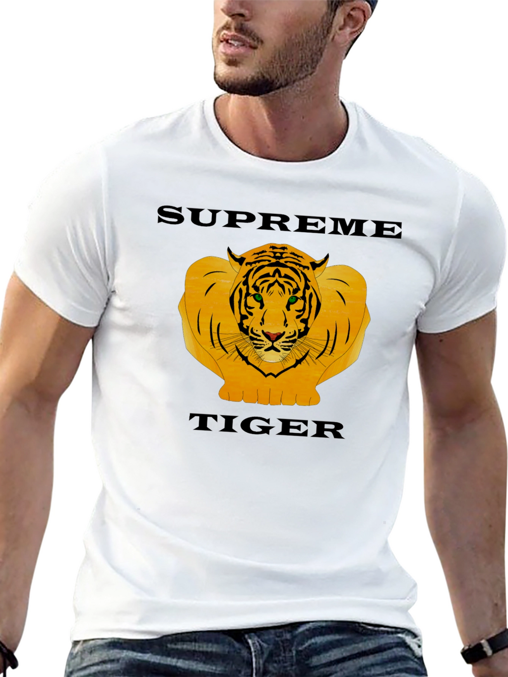 Supreme Tiger Graphic Black T-Shirt