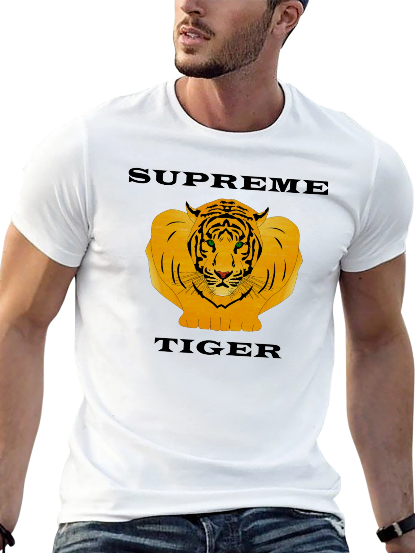 Supreme Tiger Graphic Black T-Shirt