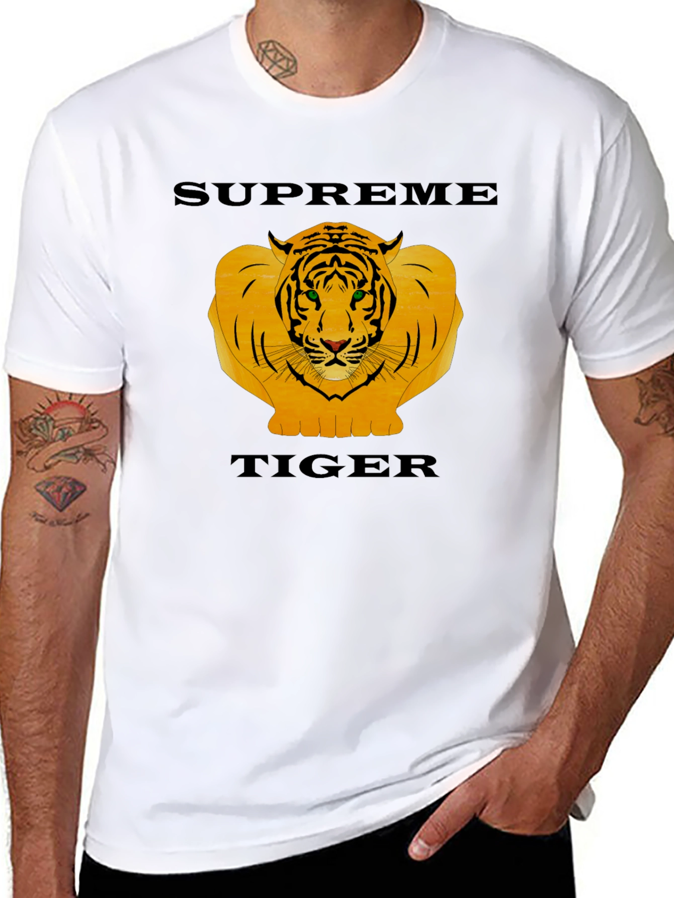 Supreme Tiger Graphic Black T-Shirt