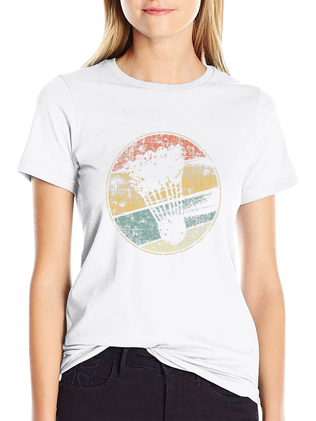 Retro Badminton Shuttlecock Graphic Tee