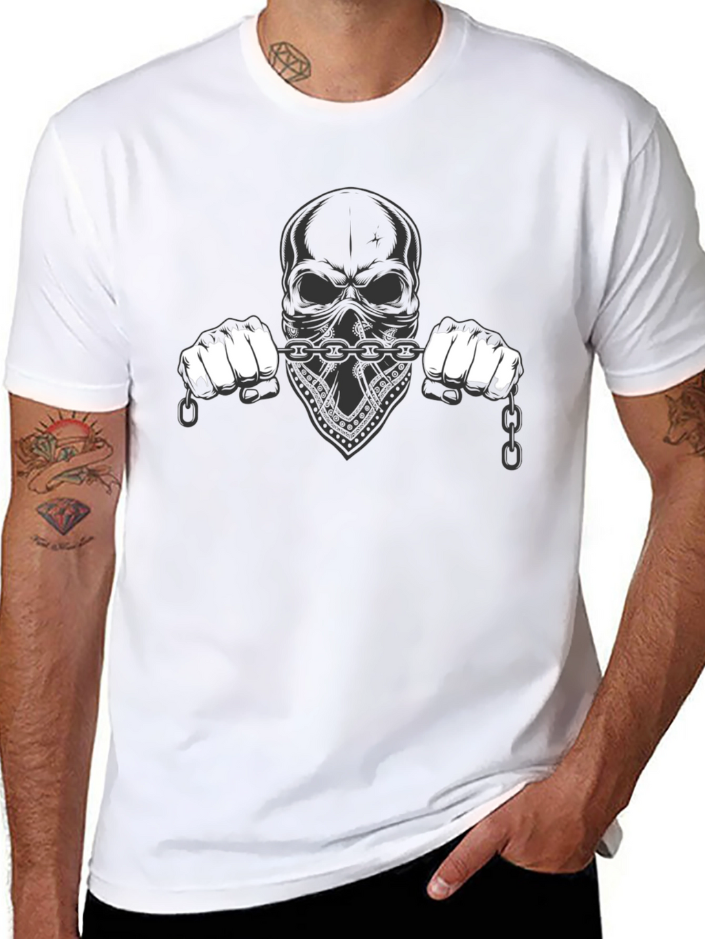 Skull Bandit Graphic T-Shirt
