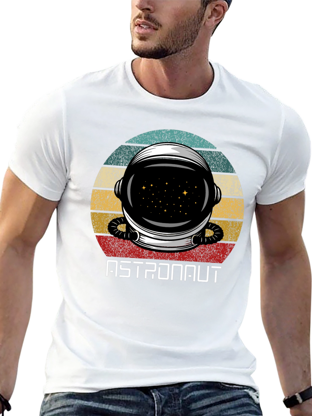Retro Astronaut Helmet T-Shirt - Space Exploration