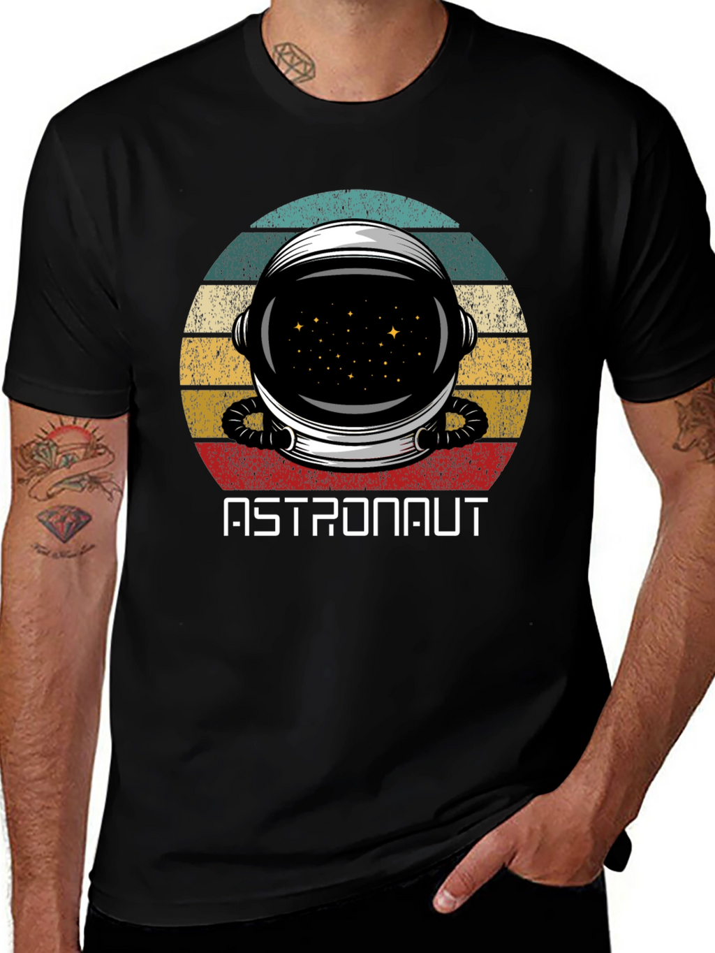 Retro Astronaut Helmet T-Shirt - Space Exploration